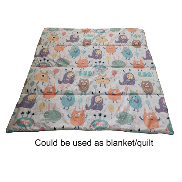 worm printing kids sleeping bag
