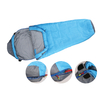 2 layer light blue mummy sleeping bag