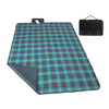 Green plaid foldable picnic blanket